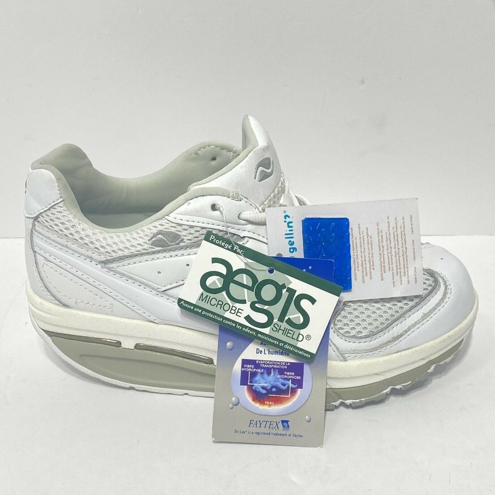 Dr Scholls Womens Natural Sport Atlas Walking Shoes White Low Top Lace Up 6.5 M